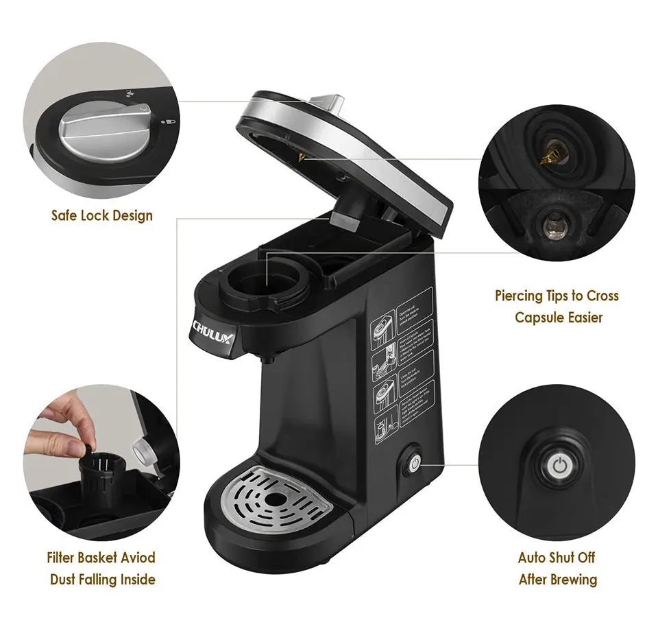 【Best Seller】Portable K-Cup Coffee Machine Maker Capsule Coffee Maker Machine Express Coffee Makers Cafetera Coffee Brewer